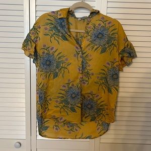 Madewell flutter sleeve button down top